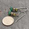 Vessonite, smoky quartz, green adventure earrings