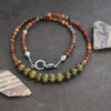 Beaded Red Creek Jasper Turquoise Necklace (4)