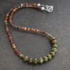 Beaded Red Creek Jasper Turquoise Necklace (5)