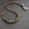 Beaded Red Creek Jasper Turquoise Necklace (6)