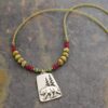 Beaded bear in woods jasper neckalce (4)