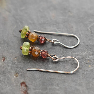 Garnet, Chalcedony, Peridot Earrings (1) Garnet, Chalcedony, Peridot Earrings (1)