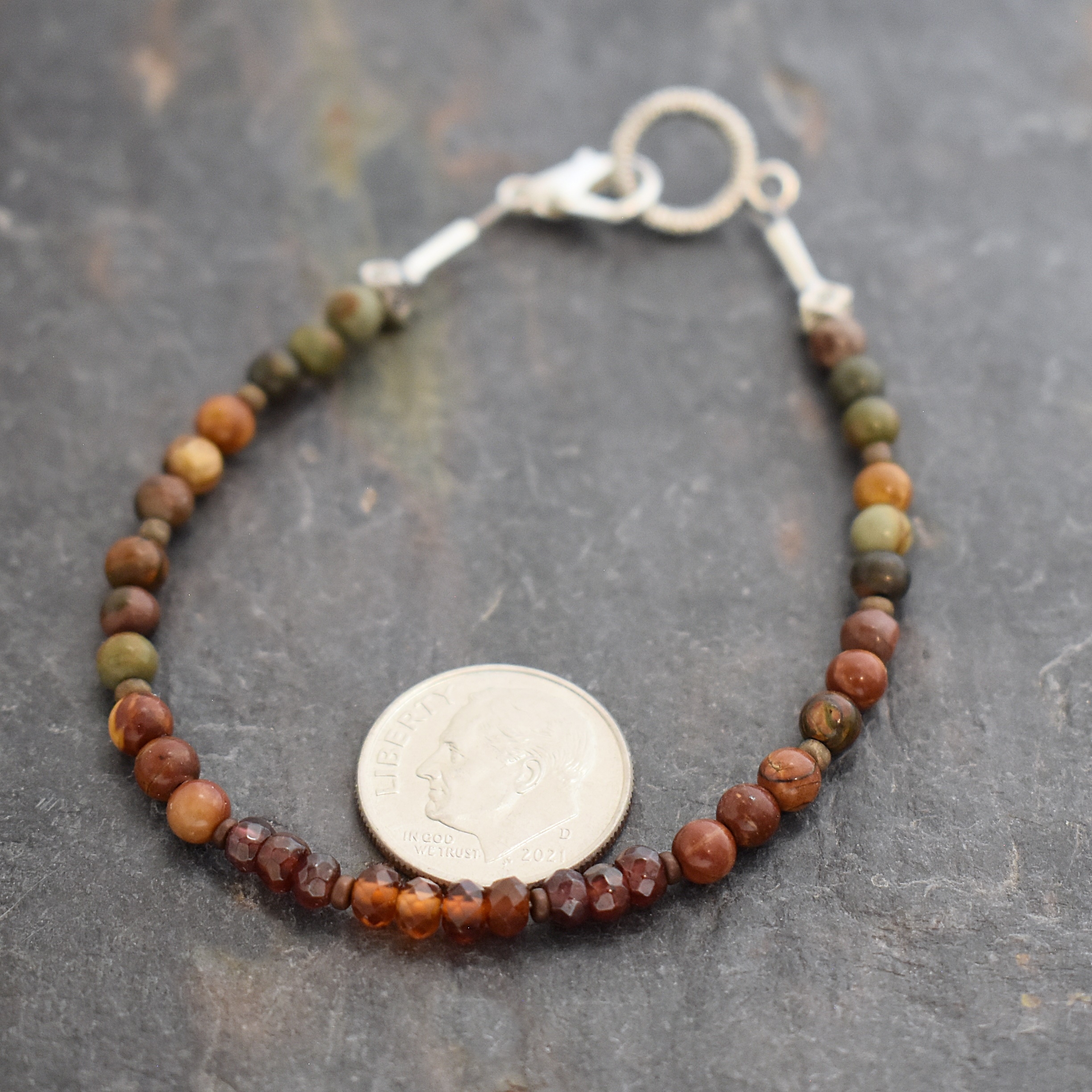 Cherry Creek Jasper and Garnet Bracelet
