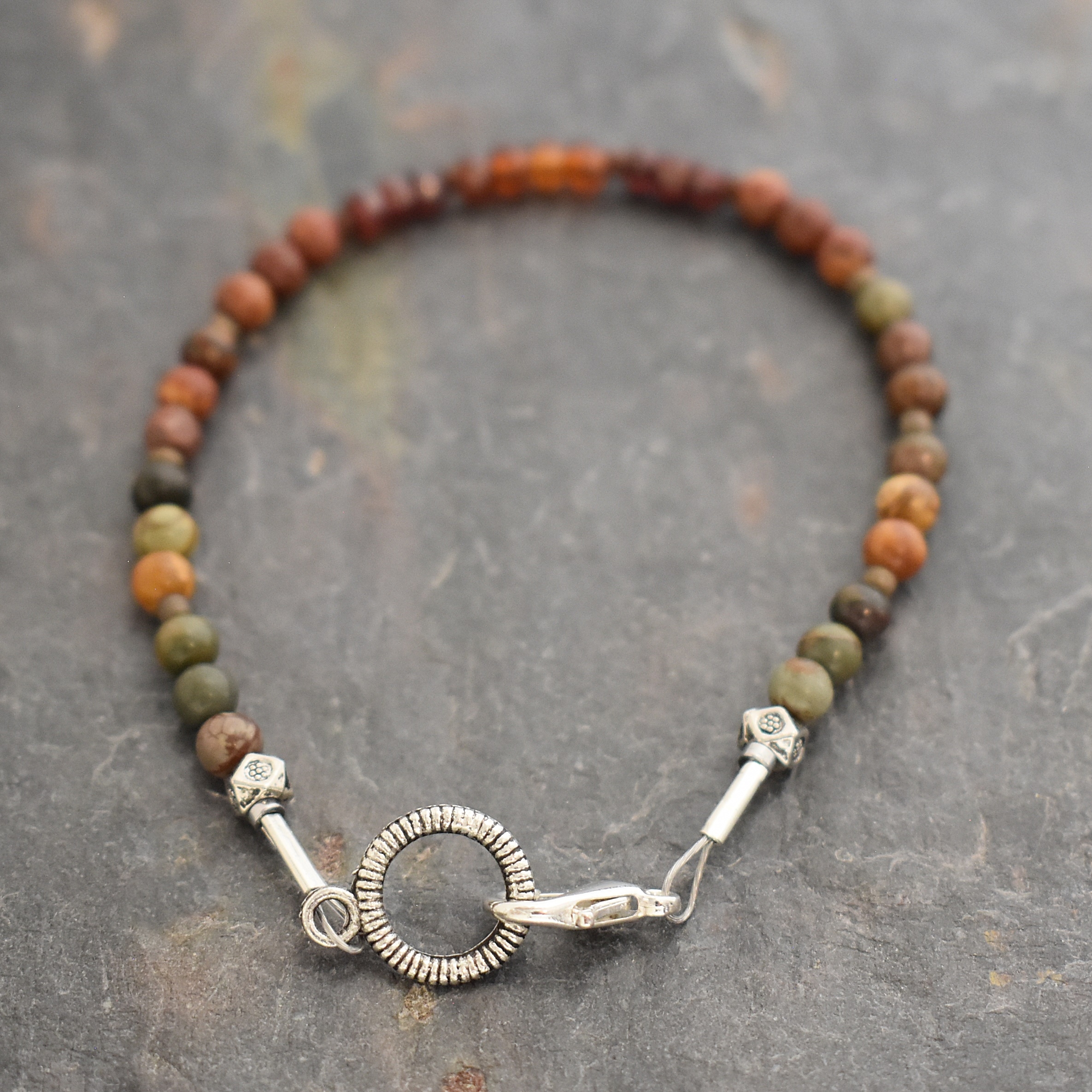 Cherry Creek Jasper and Garnet Bracelet