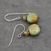 Vessonite and green turquoise box earrings (1) Vessonite and green turquoise box earrings (1)