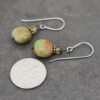 Vessonite and green turquoise box earrings (2) Vessonite and green turquoise box earrings (2)
