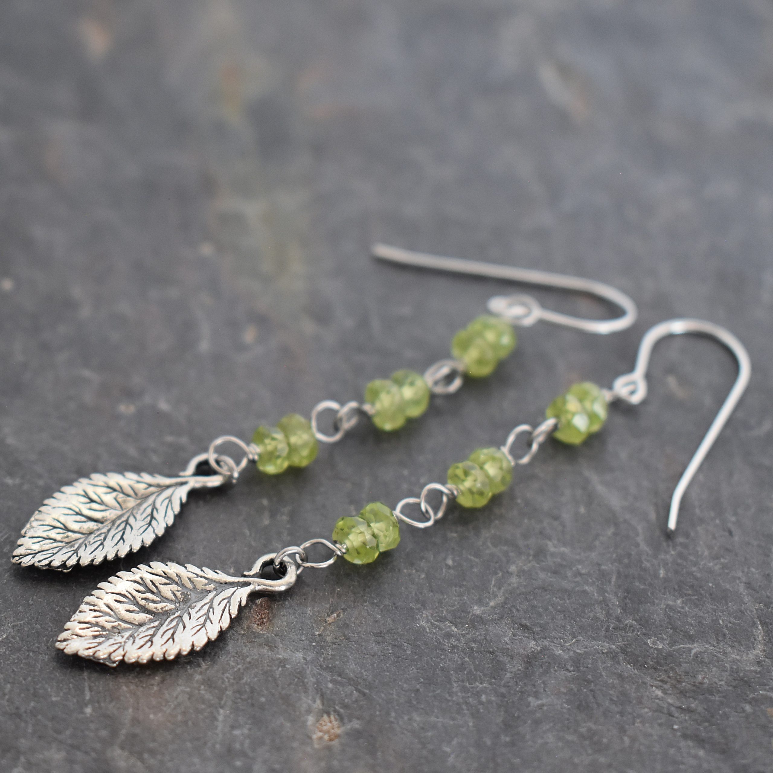 long peridot elm leaves earrings (2)