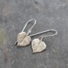 Silver apaen leaf earrings (2) Silver apaen leaf earrings (2)
