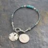 Snad dollar bracelet gray turquoise (2) Snad dollar bracelet gray turquoise (2)