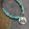 Beaded garnet, turquoise black bear necklace (2) Beaded garnet, turquoise black bear necklace (2)