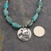 Beaded garnet, turquoise black bear necklace (3) Beaded garnet, turquoise black bear necklace (3)