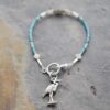 Blue Heron Bracelet labradorite, pearl (4)