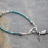 Blue Heron Bracelet labradorite, pearl (5)