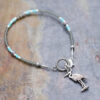 Blue heron beaded bracelet