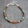 Hessonite garnet, turquoise, tiger eye barcelet (1)_90dpi