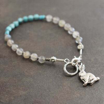 Labradorite turquoise rabbit barcelet (5)