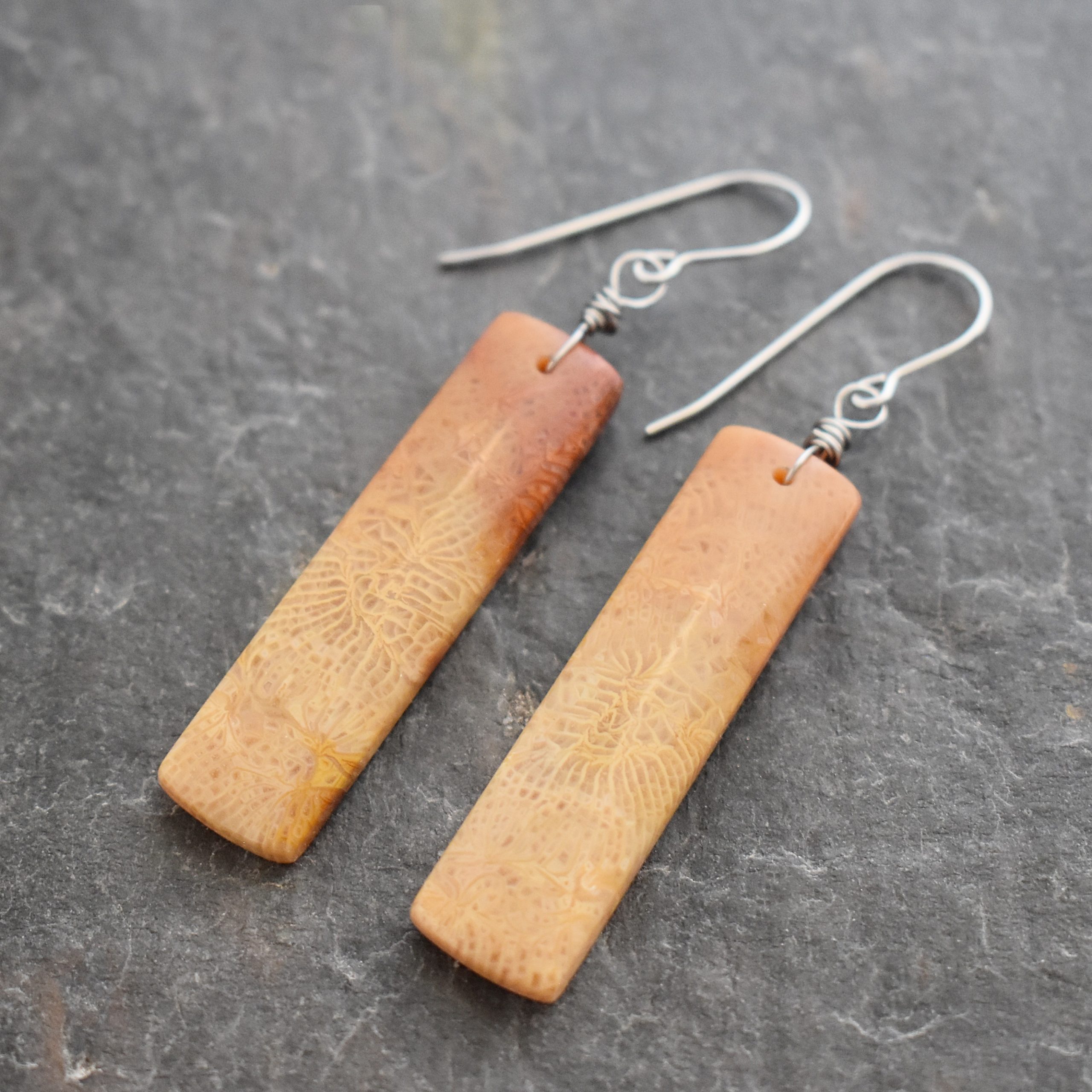 Fossil coral earrings (4)