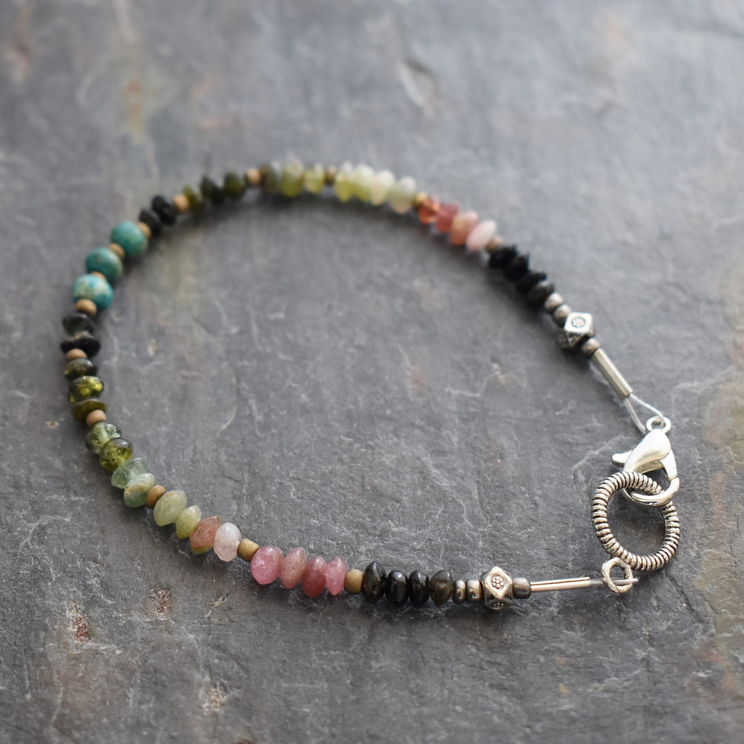 Rainbow touramline bracelet (1)