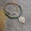 Beaded Timber Wolf Necklace Beaded Gemstone Wolf Necklace