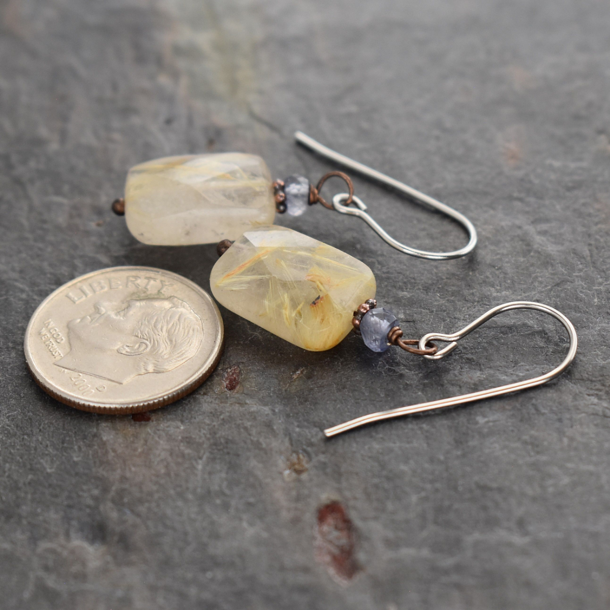 iolite and rutilated quartz earrings (2)