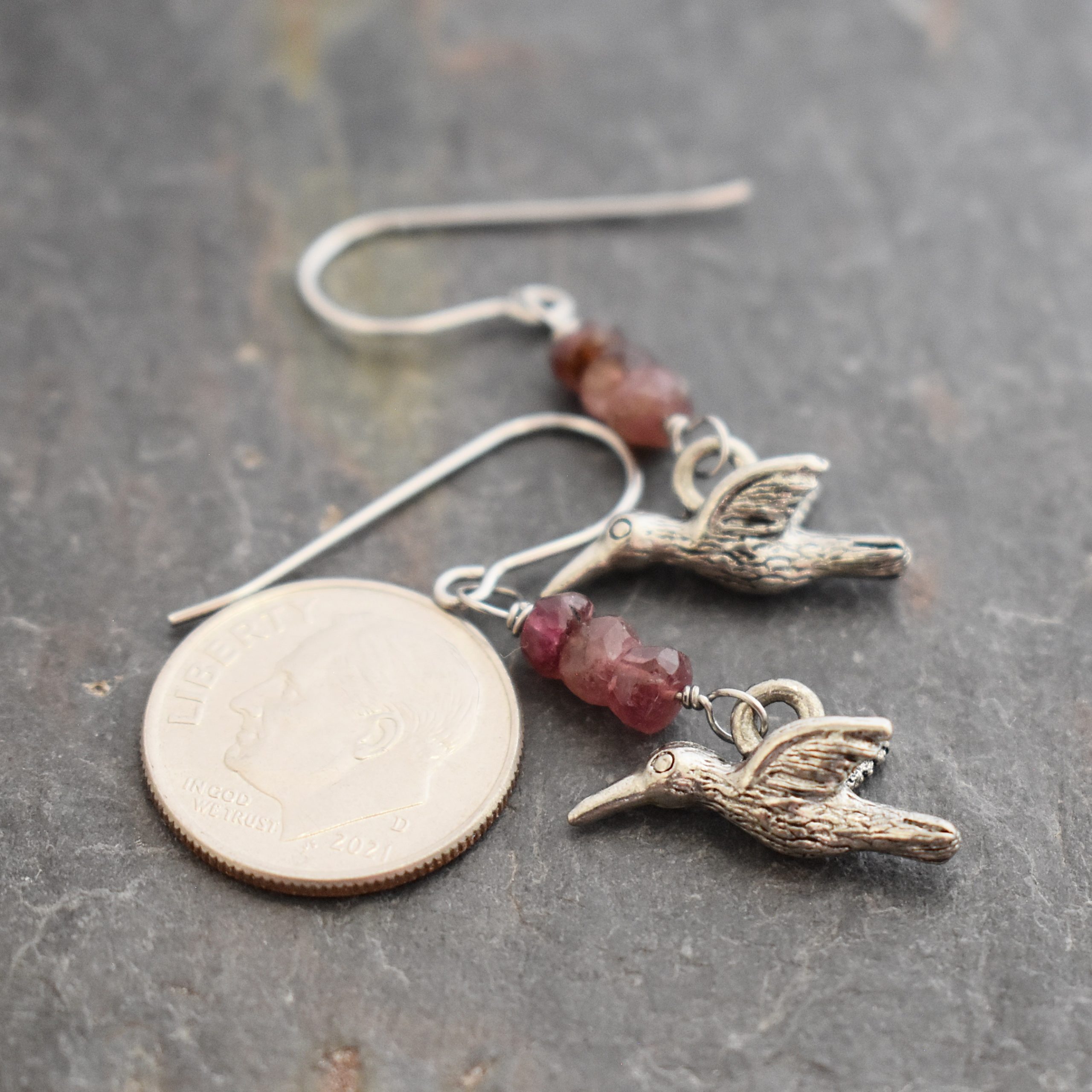 pink tourmaline hummingbrid earrings (5)