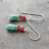 ruby,garnet, turquoise earrings (1)