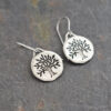 Small willow tree earrings small silver coins with a willow tree earrings