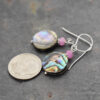 Pink Jade and Abalone Shell Earrings (2) Pink Jade and Abalone Shell Earrings (2)