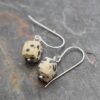 Dalmatian Jasper Cube Earrings (1)