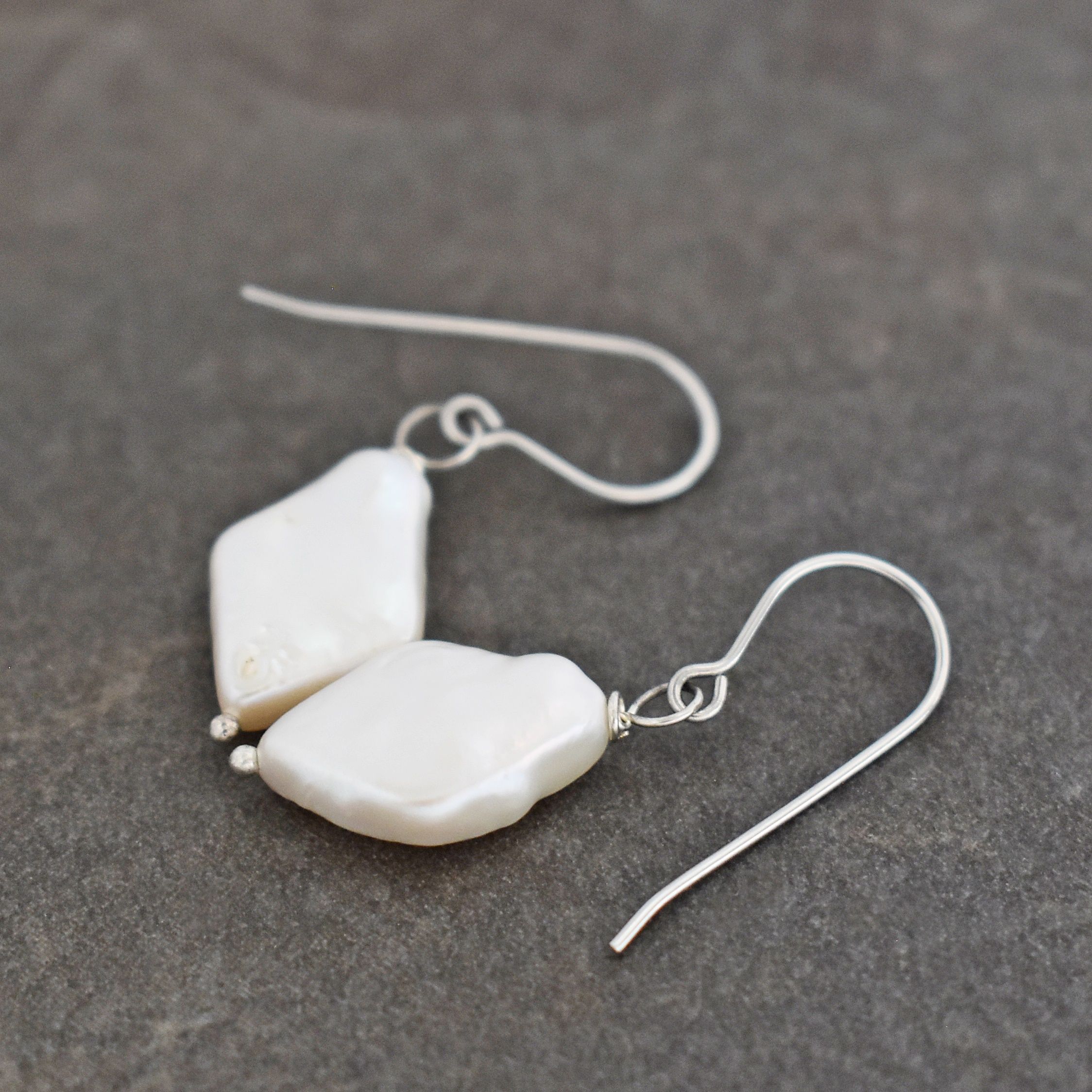 Diamond White Pearl Earrings (3)