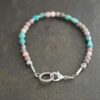 Pink zebra jasper and turquoise bracelet Pink zebra jasper and turquoise bracelet