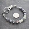 silver pearl, prehnite, labradortie braclete (5) silver pearl, prehnite, labradortie braclete (5)
