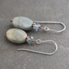 Blue Quartz, Gray Jasper Earrings