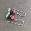 Jade, Garnet, Turquoise Earrings (4)