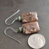 Turquoise & Plum Jasper Earrings (2)
