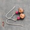 Ruby and copper preal earrings (2) Ruby and copper preal earrings (2)