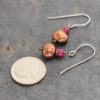 Ruby and copper preal earrings (4) Ruby and copper preal earrings (4)