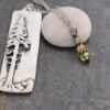 ponderosa pine tree green apatite, citrine, peridot necklace ponderosa pine tree necklace