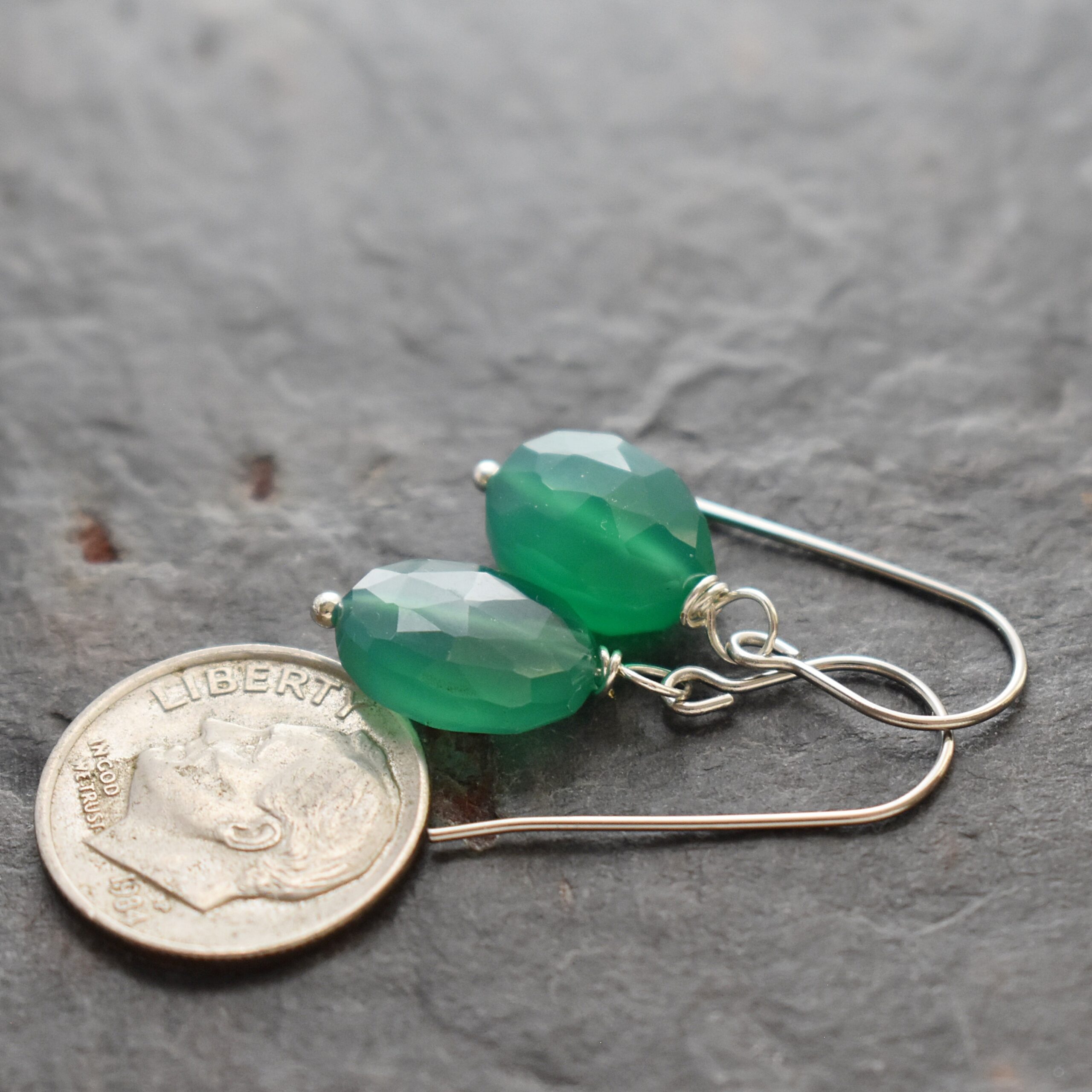 Green Onyx Oval Earrings (3)