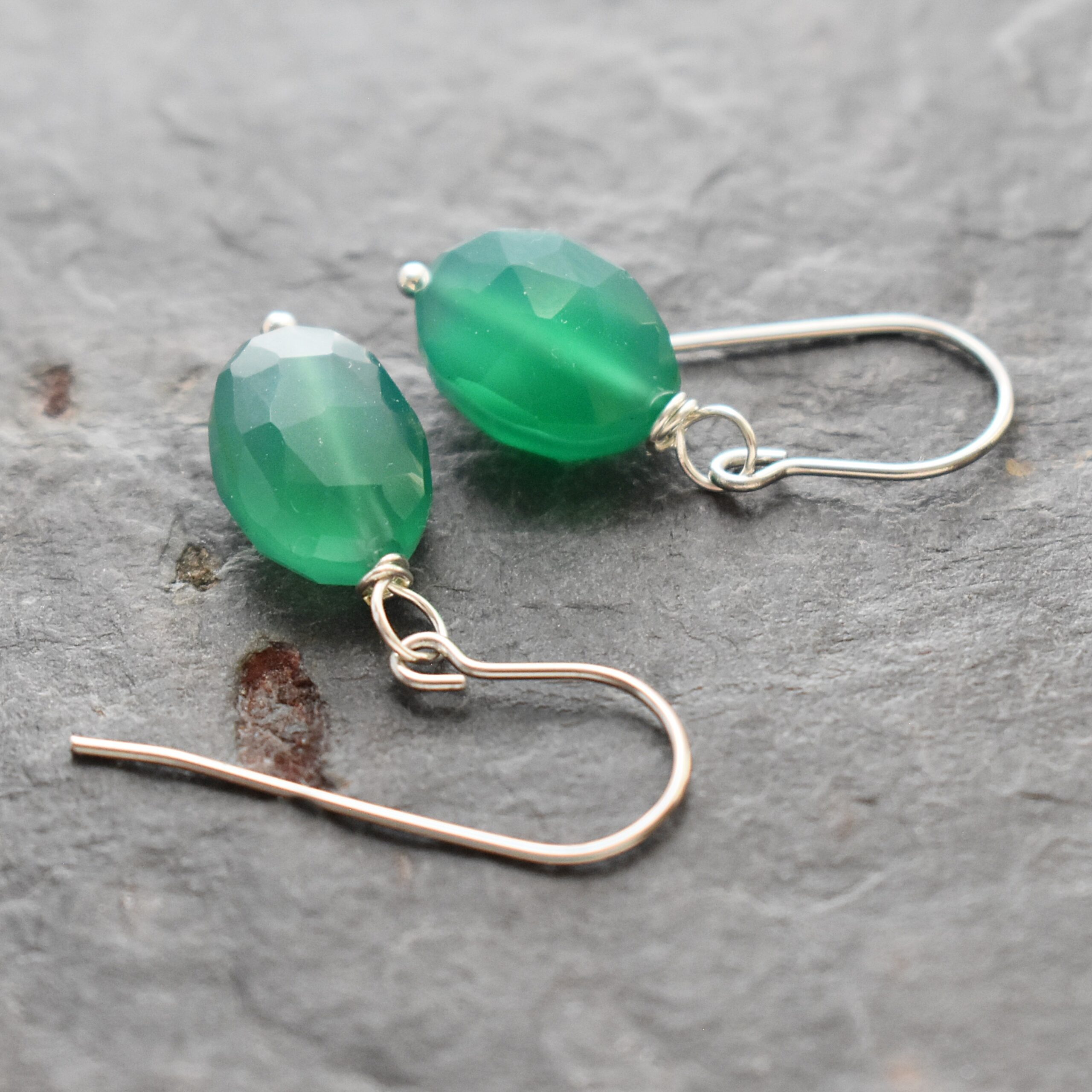 Green Onyx Oval Earrings (4)