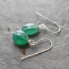 Green Onyx Oval Earrings