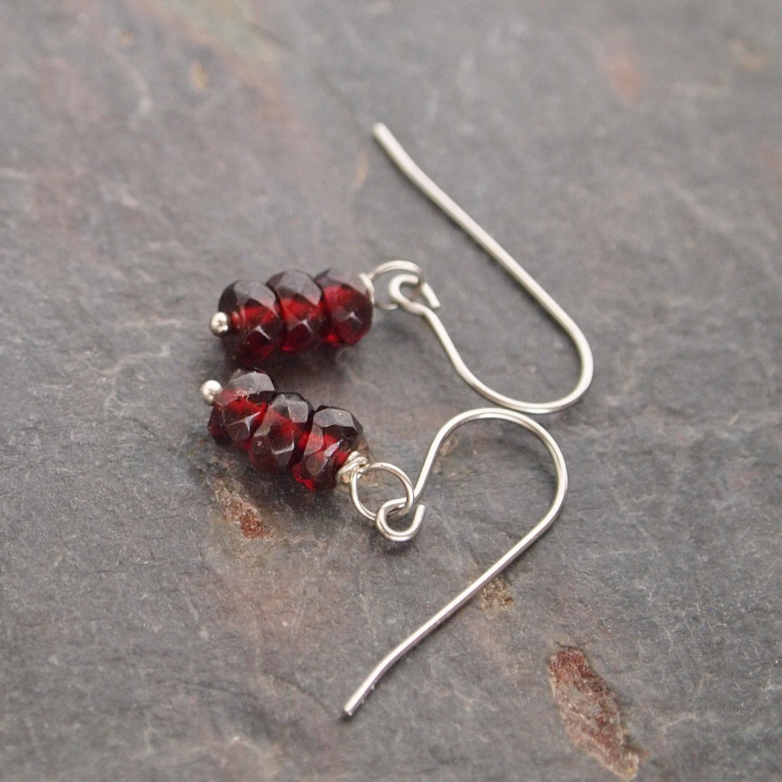 Stacked Garnet Earrings (2)