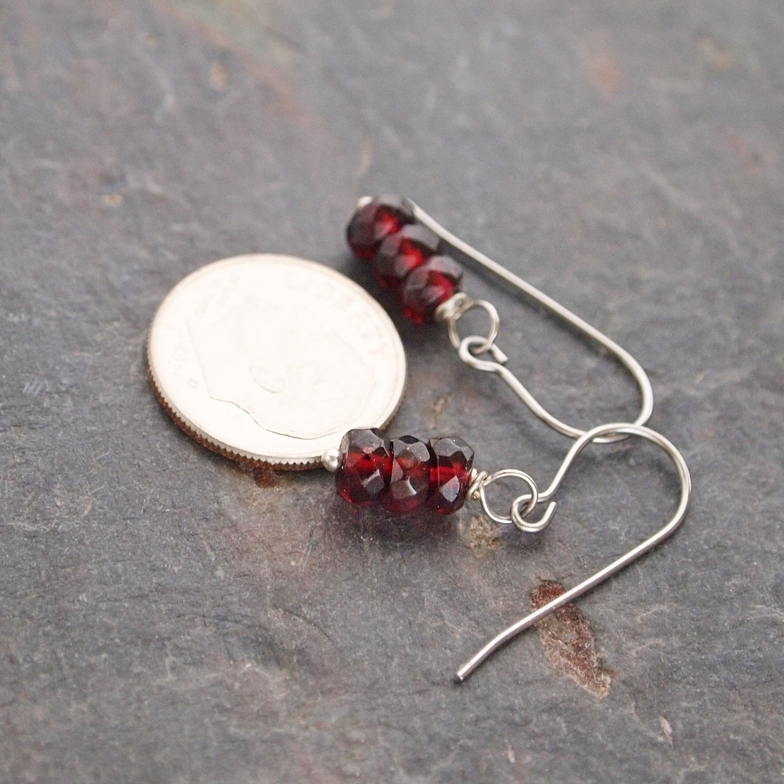Stacked Garnet Earrings (3)