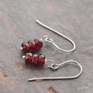 Stacked Garnet Earrings