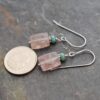 Turquoise & strawberry quartzearrings (1)