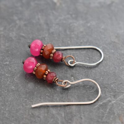 ruby agate, carneiln, ruby jade earrings (2) ruby agate, carneiln, ruby jade earrings (2)