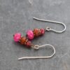 ruby agate, carneiln, ruby jade earrings (3) ruby agate, carneiln, ruby jade earrings (3)