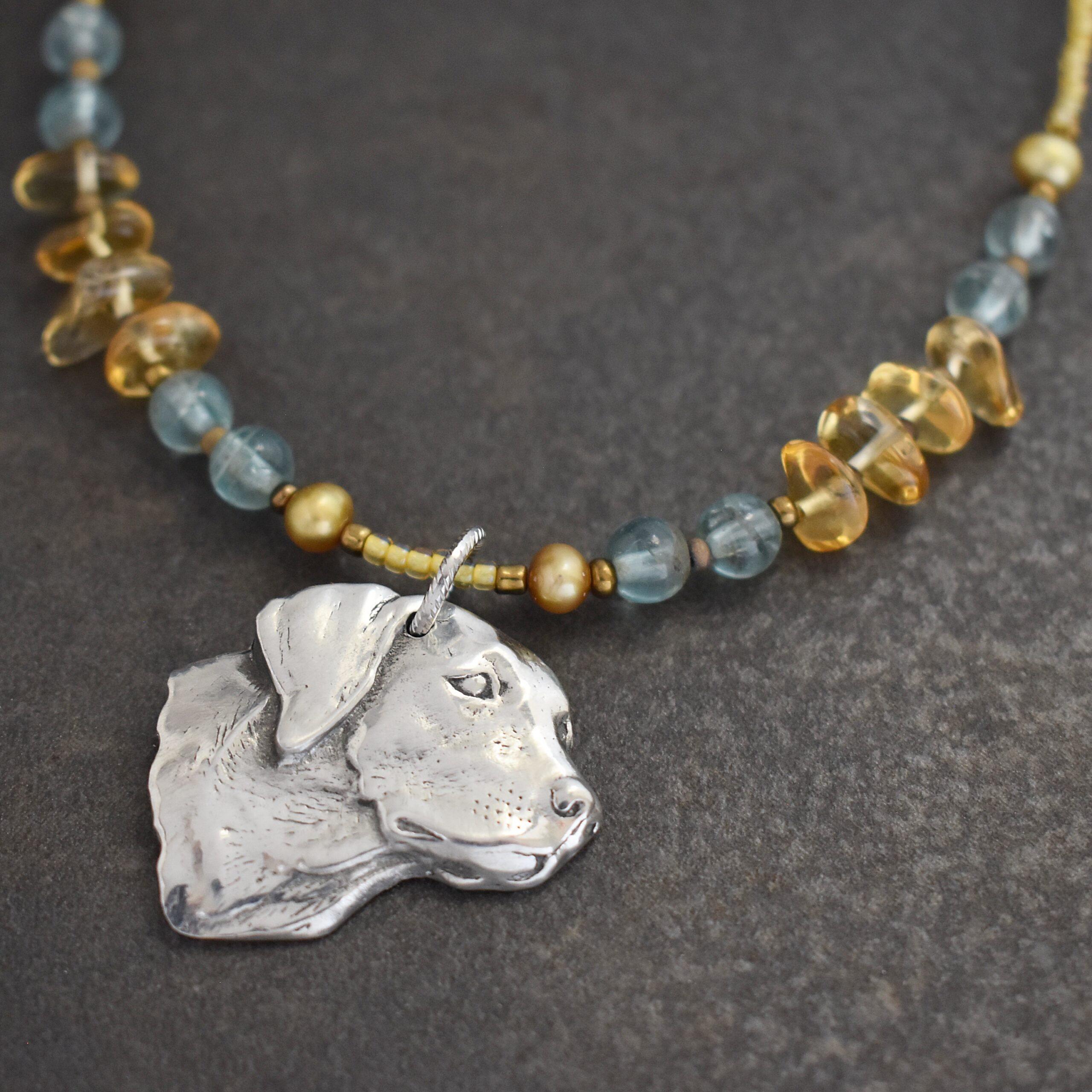 Yellow Labrador necklace