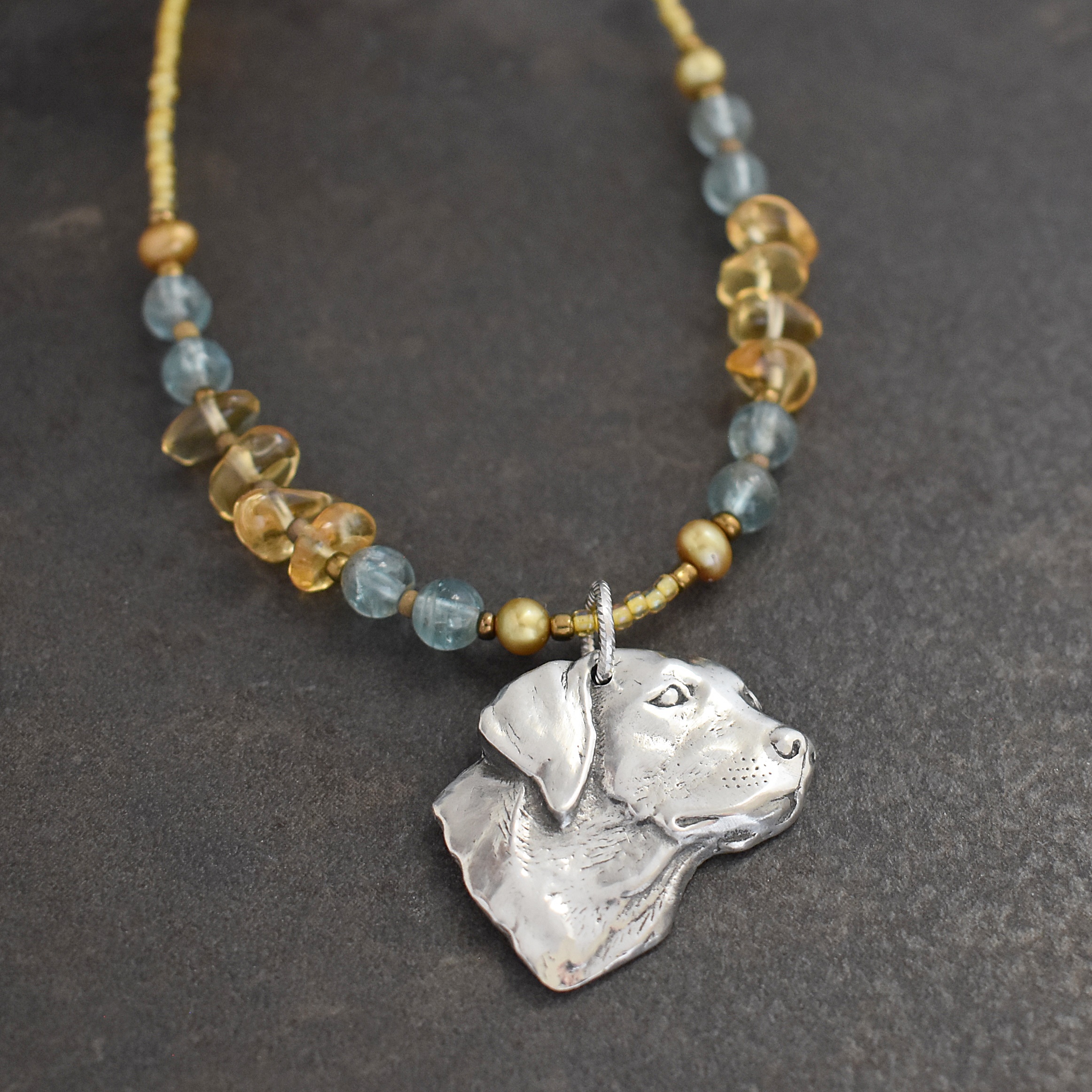 Yellow Labrador necklace