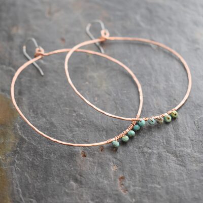Big copper loops with turquoise earrings 512025 (3) Big copper loops with turquoise earrings 512025 (3)